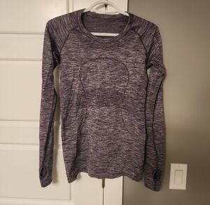 lululemon athletica Purple Heathered Long Sleeve Top